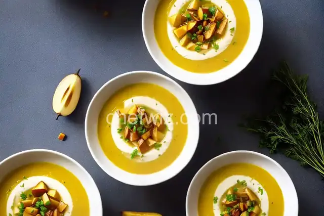 Parsnip Soup with Caramelized Apples