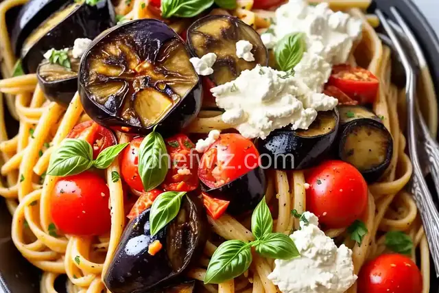 Pasta Alla Norma (Sicilian Pasta With Eggplant, Tomatoes, and Ricotta Salata) Recipe