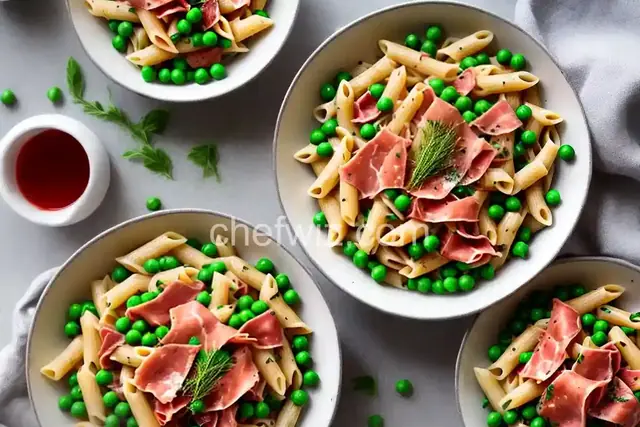 Pasta Prosciutto e Piselli (Creamy Pasta With Prosciutto Cotto and Peas) Recipe