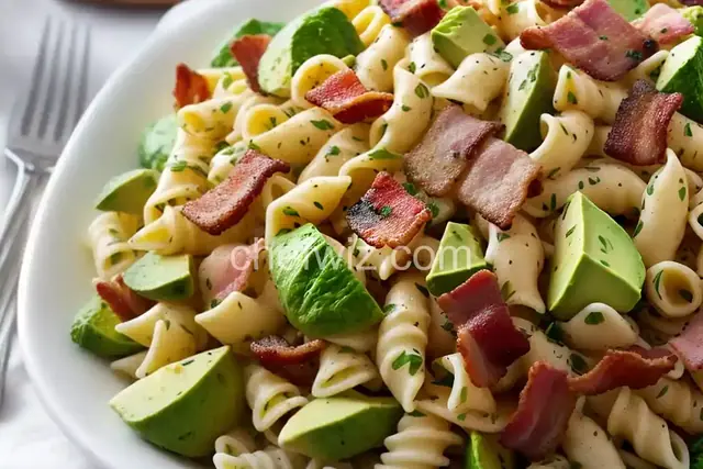 Pasta Salad with Bacon and Avocado