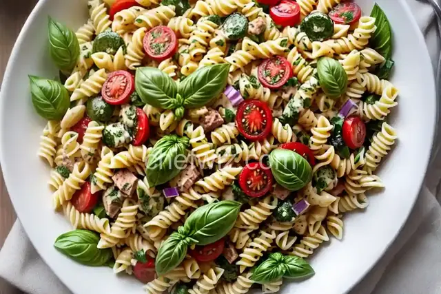 Pasta Salad with Basil Vinaigrette