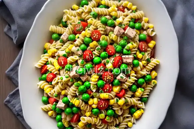 Pasta Salad with Peas and Corn