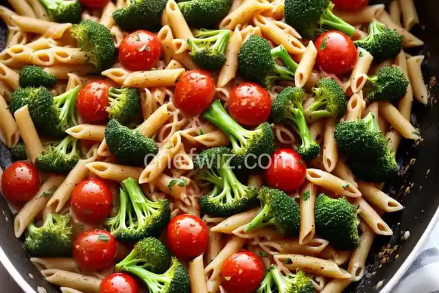 Pasta With Braised Broccoli and Tomato Recipe