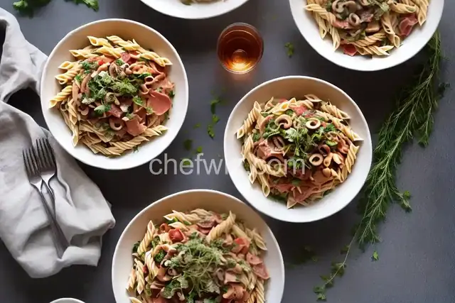 Pasta With Mushrooms and Prosciutto