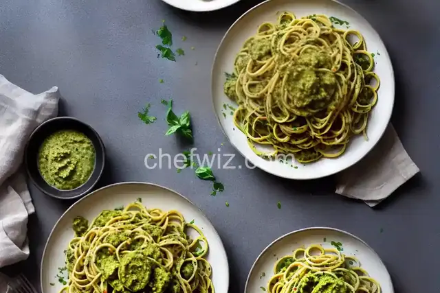 Pasta With Ramp Pesto and Guanciale