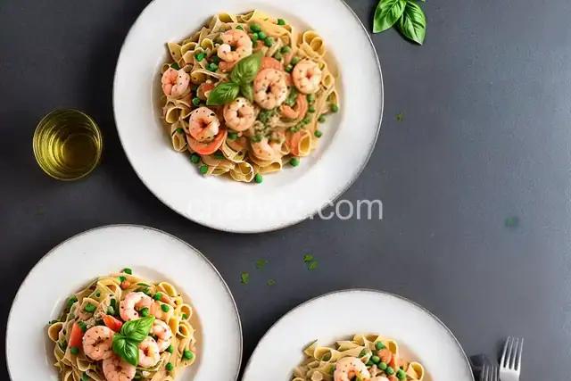 Pasta alla Pamela with Shrimp and Peas