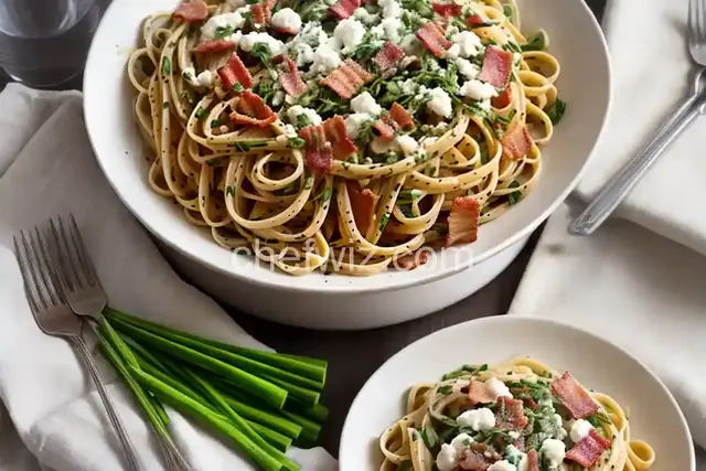 Pasta with Bacon and Leeks