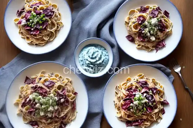 Pasta with Gorgonzola Sauce and Radicchio