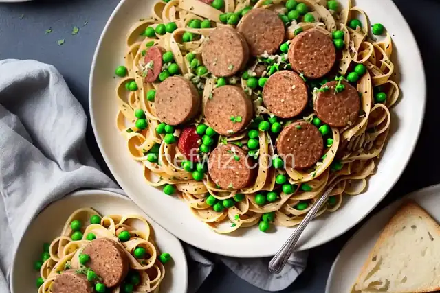 Pasta with Peas and Sausage