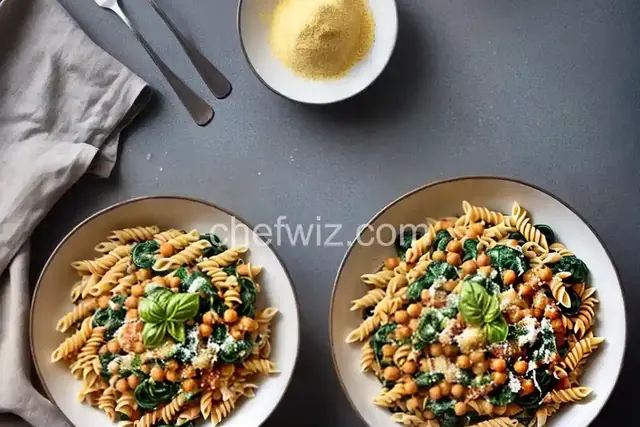 Pasta with Spinach and Chickpeas