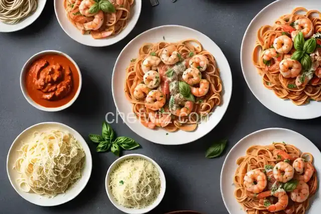 Pasta with Vodka Sauce and Shrimp