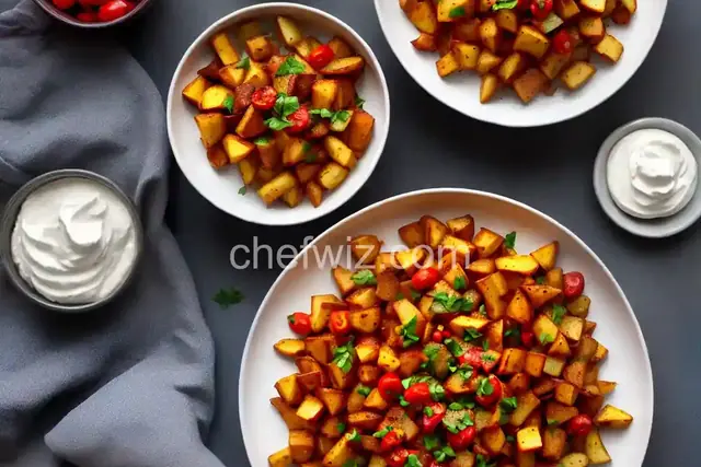Patatas Bravas Home Fries with Roasted Tomato Aioli