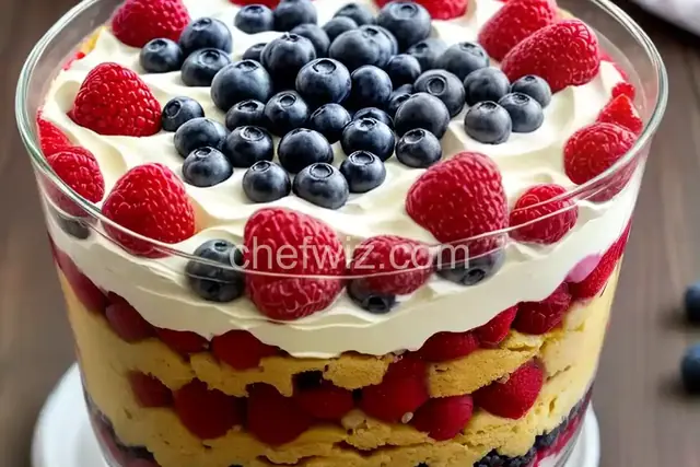 Patriotic Berry Trifle