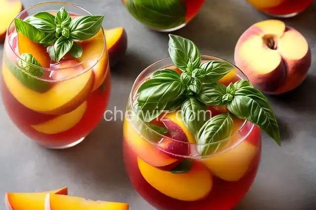 Peach-Basil Sangria