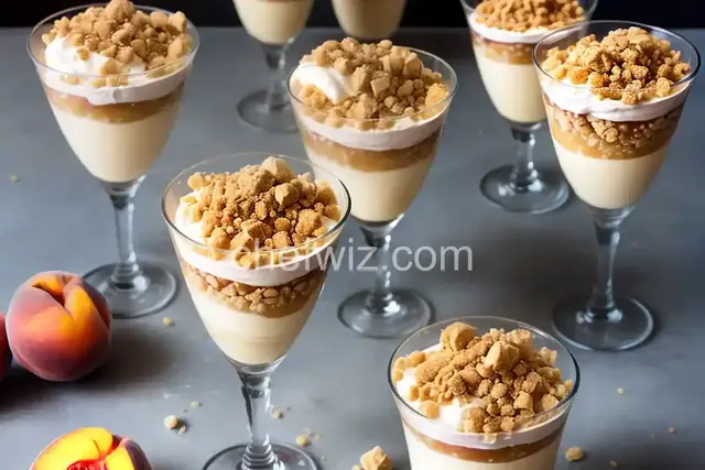 Peach Parfait with Salted Graham Cracker Crumble