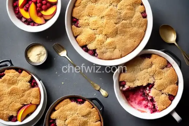 Peach Raspberry Cobbler
