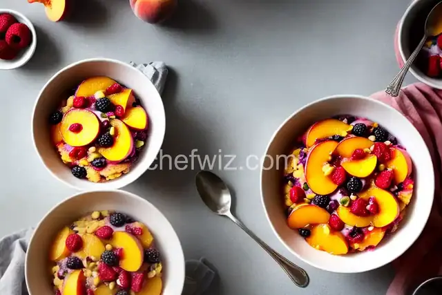 Peach and Berry Summer Pudding