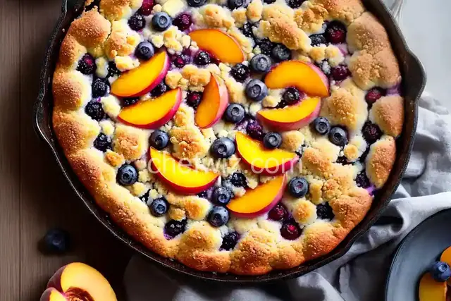 Peach and Blueberry Cobbler