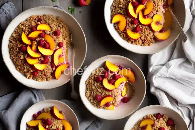 Peach and Raspberry Crisp