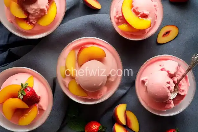 Peach and Strawberry Sorbet