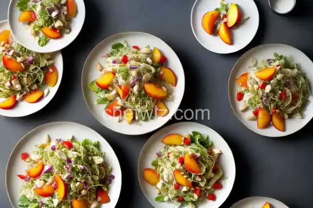 Peaches and Shaved Fennel Salad with Red Pepper