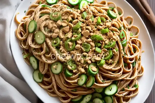 Peanut Butter Noodles With Cucumbers