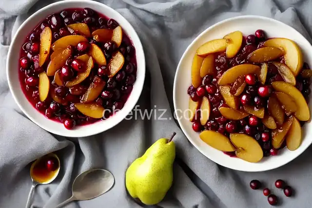 Pear Honey Cranberry Sauce