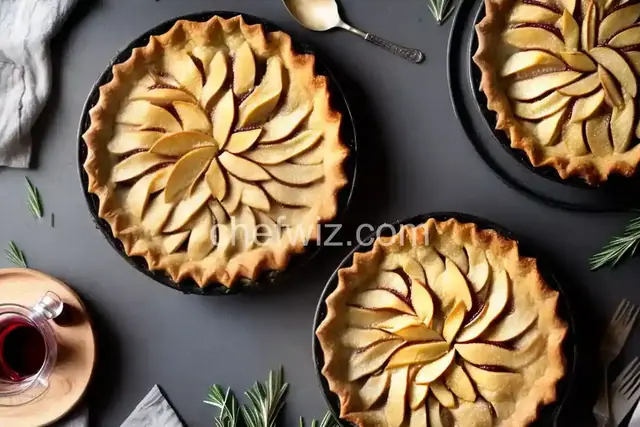 Pear Pie with Red Wine and Rosemary