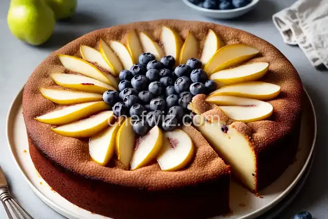 Pear and Blueberry Cake