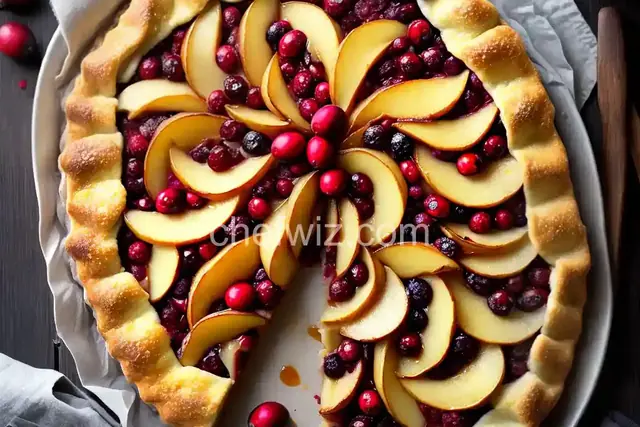 Pear and Cranberry Crostata
