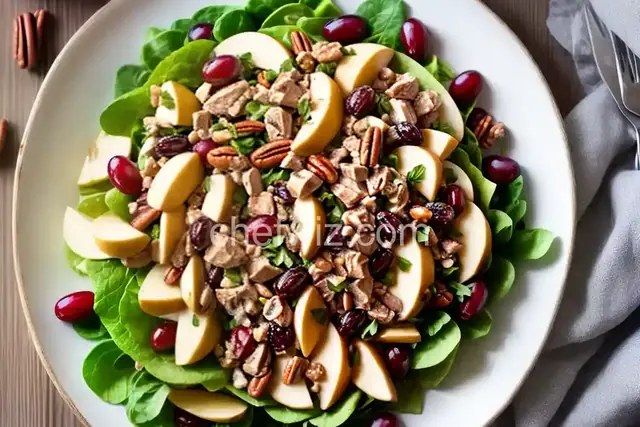 Pecan Chicken Salad with Apples and Grapes