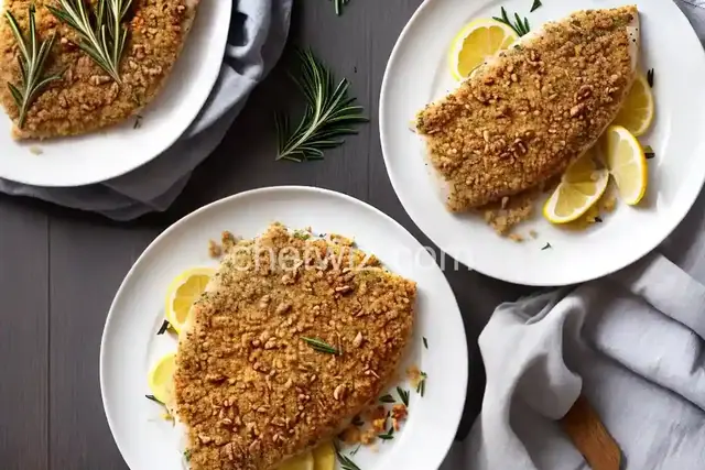 Pecan and Rosemary-Crusted Flounder
