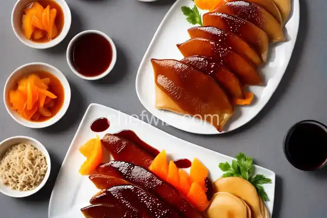 Peking Duck with Mandarin Pancakes and Plum Sauce