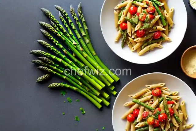 Penne with Asparagus and Cherry Tomatoes (Spring)