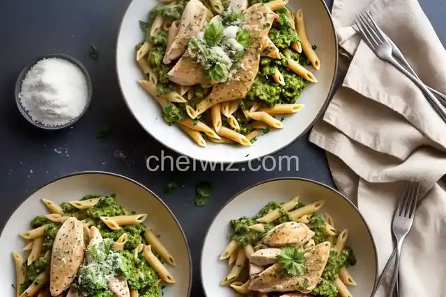 Penne with Chicken and Pesto
