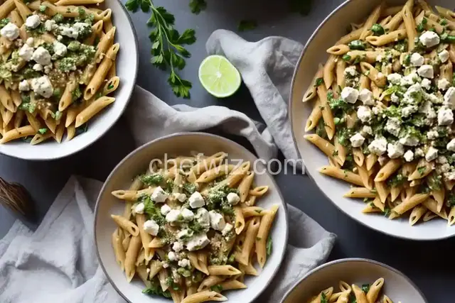Penne with Green Olives and Feta