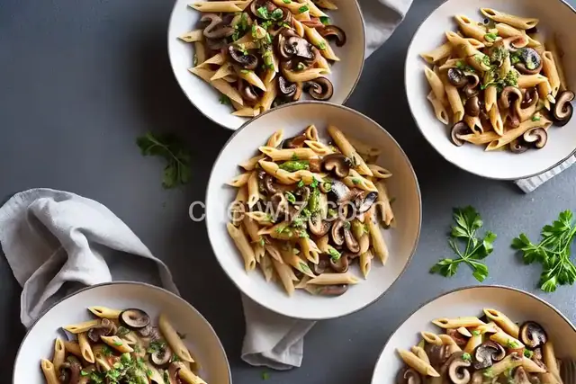 Penne with Mushrooms