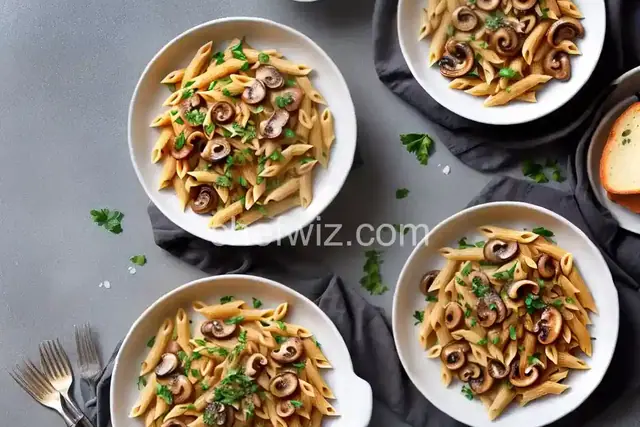 Penne with Pancetta and Mushrooms