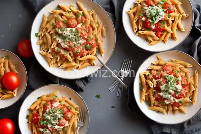 Penne with Spicy Vodka Tomato Cream Sauce
