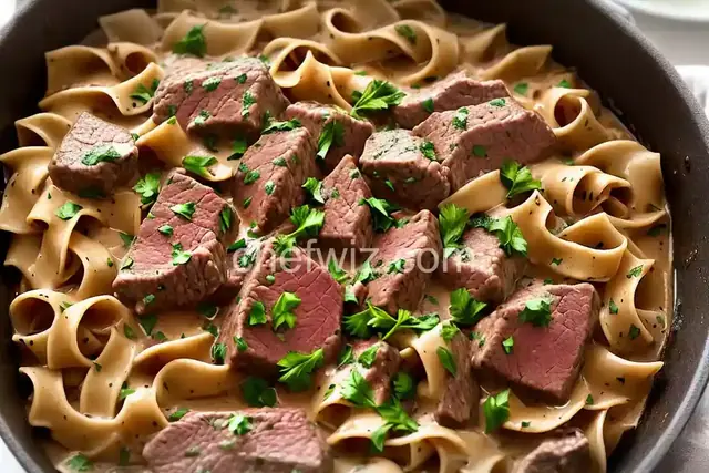 Peppered Beef Stroganoff