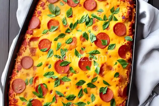 Pepperoni Pizza Casserole