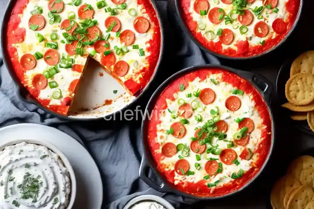Pepperoni Pizza Dip with Cream Cheese