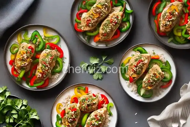 Peppers Stuffed with Chicken and Rice