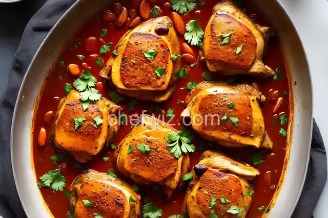 Persian Saffron-Braised Chicken Thighs