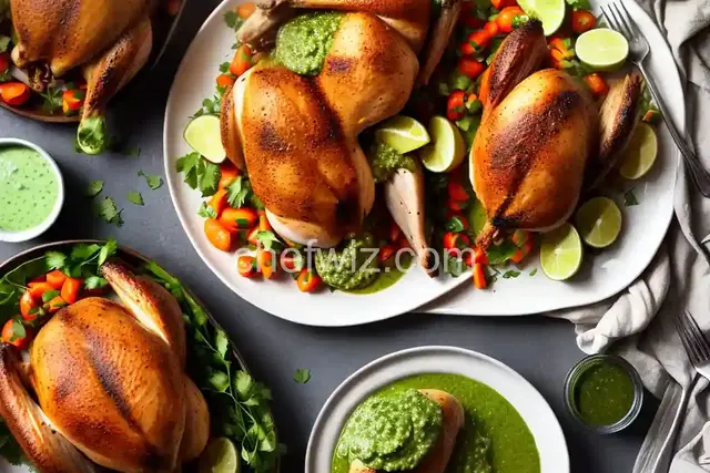 Peruvian-Style Roast Chicken With Tangy Green Sauce