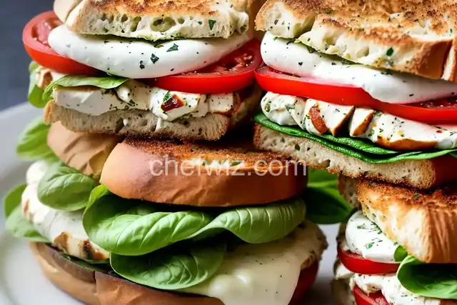 Pesto Chicken Caprese Sandwich
