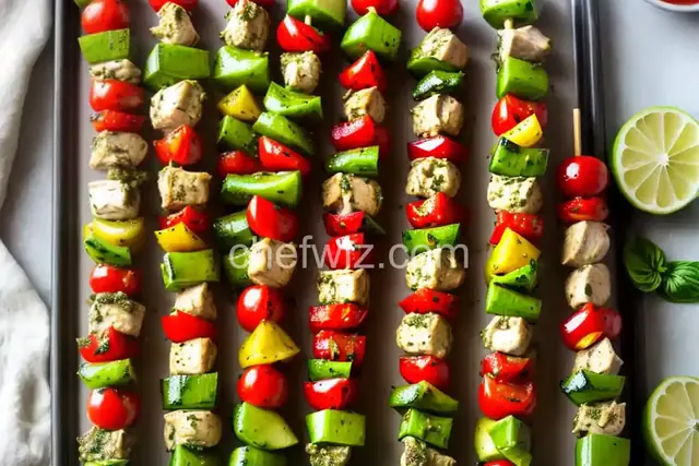 Pesto Chicken Kabobs