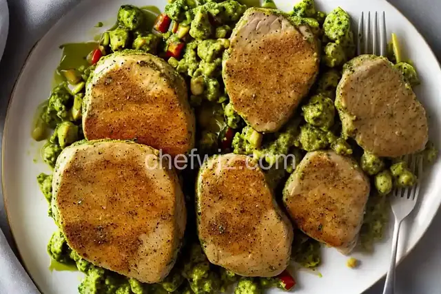 Pesto-Coated Center-Cut Pork Chop