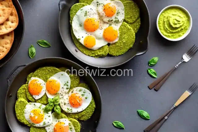 Pesto Fried Eggs