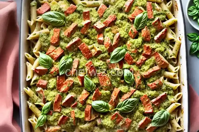 Pesto Pasta Chicken Bake